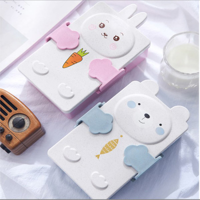 PP e trigo Straw Fibre Lunch Box 2 compartimentos Bento