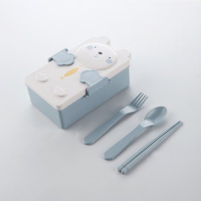PP e trigo Straw Fibre Lunch Box 2 compartimentos Bento