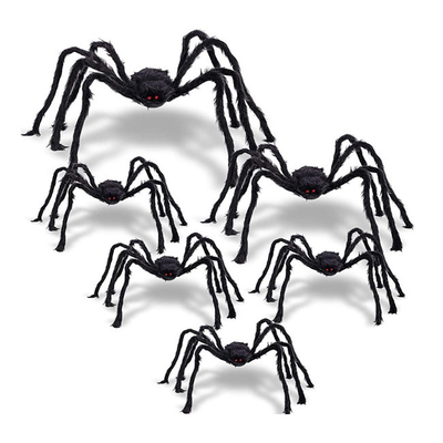 Aranha peludo realística virtual dos ornamento assustadores do Natal de Dia das Bruxas do carnaval
