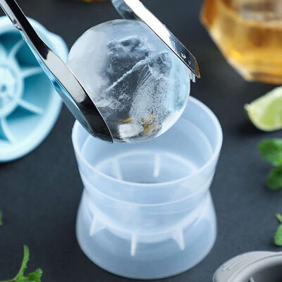 Grande cubo de gelo redondo Tray Mold For Whiskey Cocktails da esfera do silicone do fabricante da bola de gelo