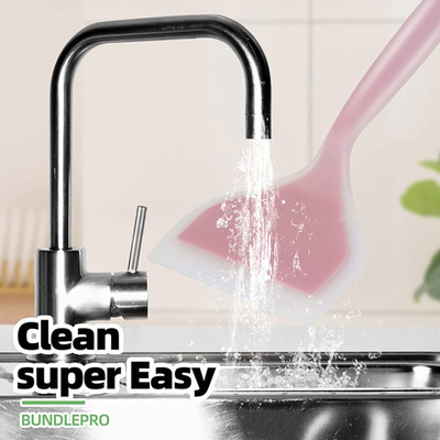 Da cozinha espátula de borracha da aleta da panqueca do silicone da vara não resistente ao calor