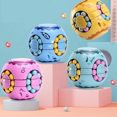 Cubo dois de Toy Decompression Puzzle Magic Bean do giroscópio da ponta do dedo em um