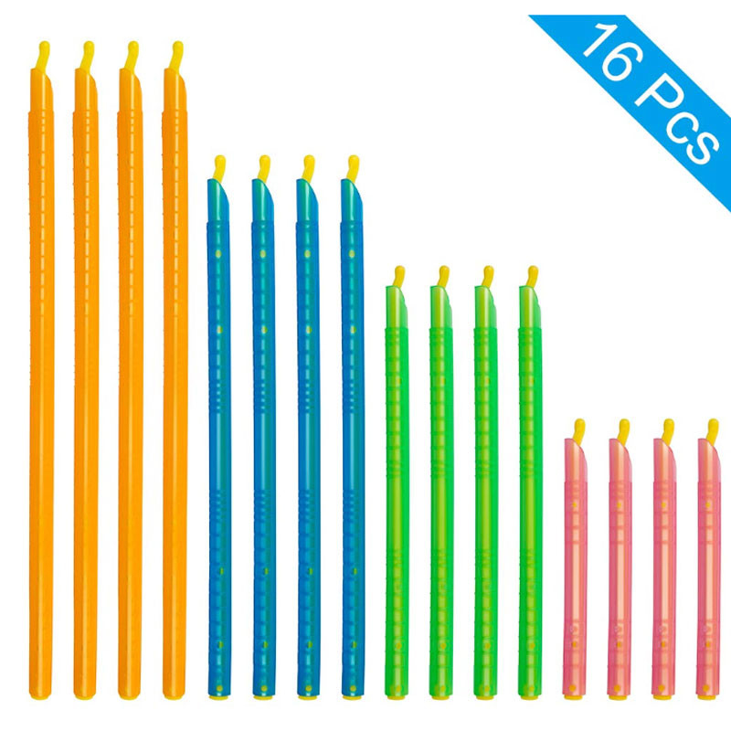 4 varas multicoloridos do aferidor do saco de plástico dos tamanhos para o armazenamento do alimento da cozinha