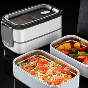 Bento box adulto multicolorido de grande capacidade para almoço