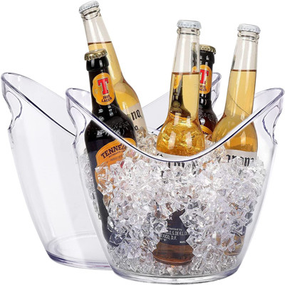 Bebida oval plástica do partido do armazenamento cubetas de gelo de 5 litros para a garrafa de cerveja