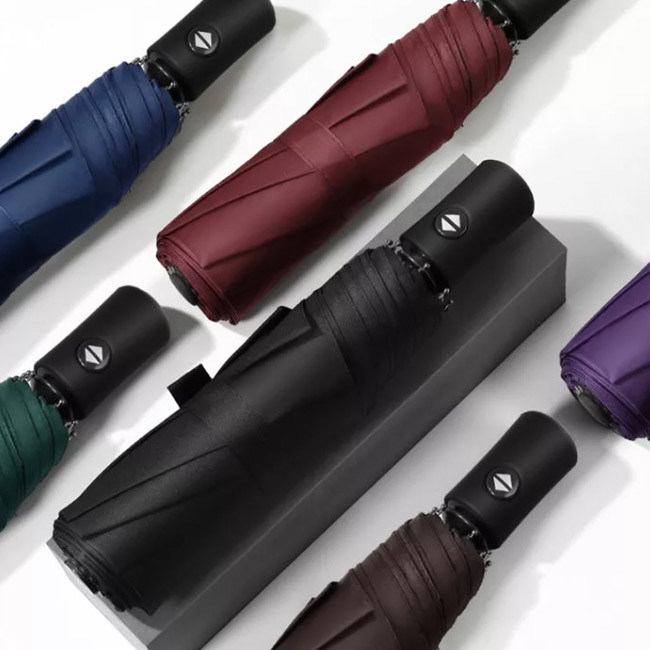 Guarda-chuva de dobramento dos produtos dos eletrodomésticos 3 abertos automáticos plásticos Windproof com logotipo
