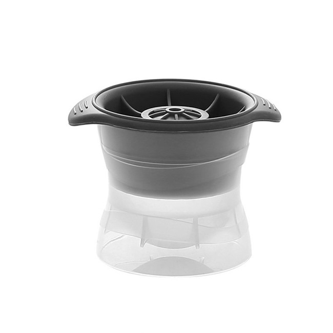Molde redondo da esfera do silicone do fabricante da bola do cubo de gelo da barra da cozinha grande para o uísque